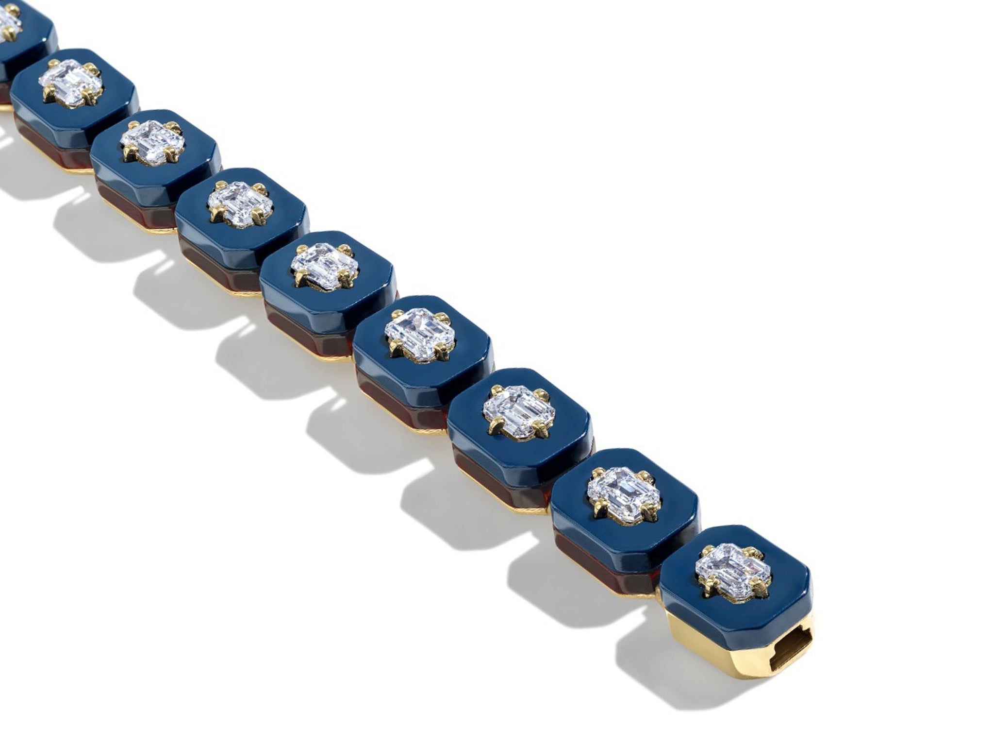 18k Gold Bracelet Sang Bleu - Buy Tennis Bracelet Online