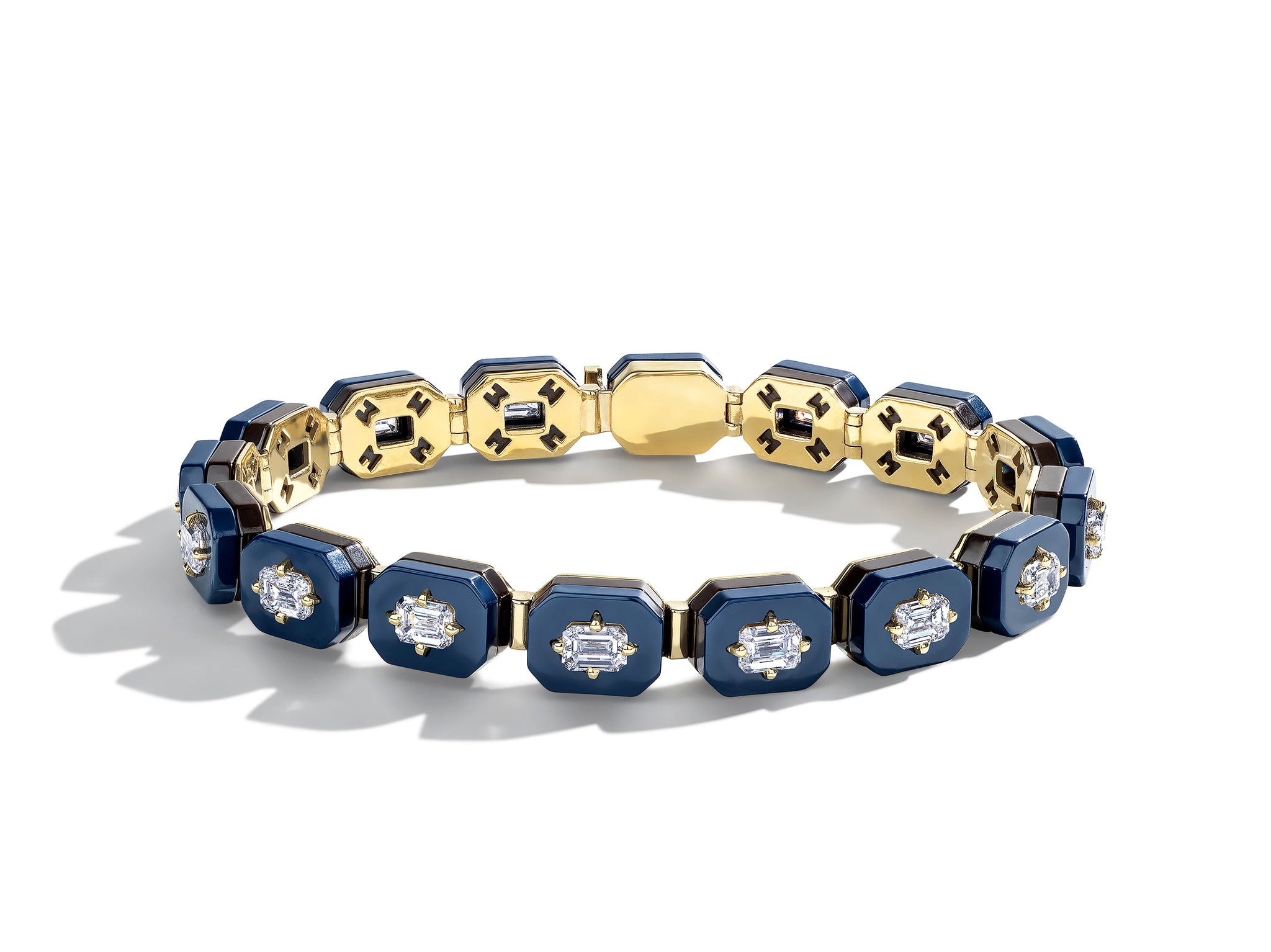 18k Gold Bracelet Sang Bleu - Buy Tennis Bracelet Online
